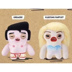 ZURU Fuggler Fuggstars Greazee & Fleeting Fartlet Lot 2 Plush Viral Toy NIB
